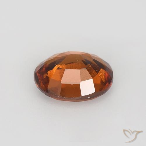 Hessonite Garnet Gemstone in 7.3 x 6.2 mm Size for Sale, Hessonite Garnet Stone in Dark Orange Color