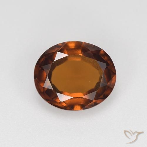 1.58ct Natural Reddish Orange Hessonite Garnet, Oval, VVS-VS