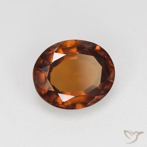 1.58 ct Orange Hessonite Garnet Stone, Natural Hessonite Garnet in Oval Facet Shape for Sale