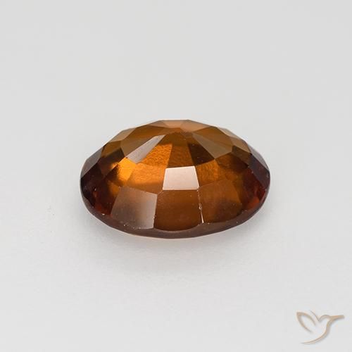 Hessonite Garnet Gemstone in 7.9 x 6.7 mm Size for Sale, Hessonite Garnet Stone in Reddish Orange Color
