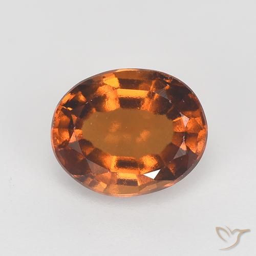 1.69ct Natural Amber Orange Hessonite Garnet, Oval, VVS-VS