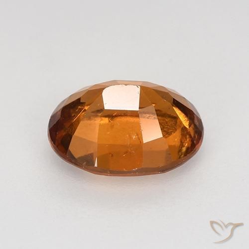 Hessonite Garnet Gemstone in 8 x 6.5 mm Size for Sale, Hessonite Garnet Stone in Yellowish Orange Color