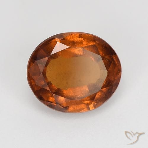 1.75 ct Orange Hessonite Garnet Stone, Natural Hessonite Garnet in Oval Facet Shape for Sale