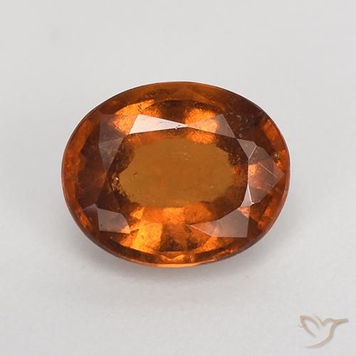1.76ct Natural Medium Orange Hessonite Garnet, Oval, VS-SI