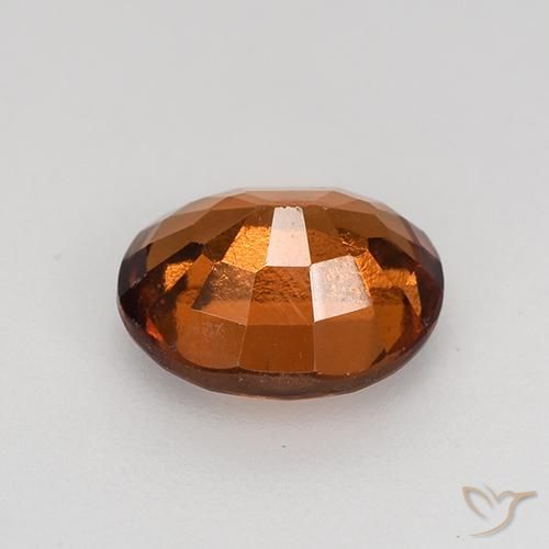 Hessonite Garnet Gemstone in 7.7 x 6.4 mm Size for Sale, Hessonite Garnet Stone in Amber Orange Color