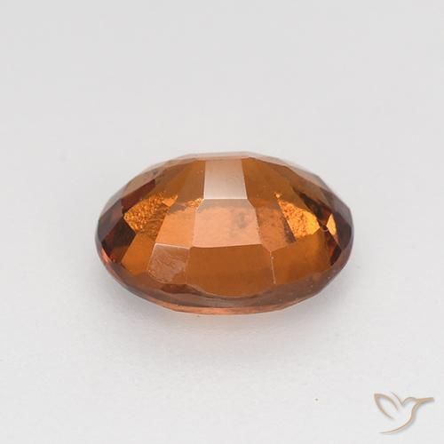 Hessonite Garnet Gemstone in 7.5 x 6.2 mm Size for Sale, Hessonite Garnet Stone in Deep Orange Color
