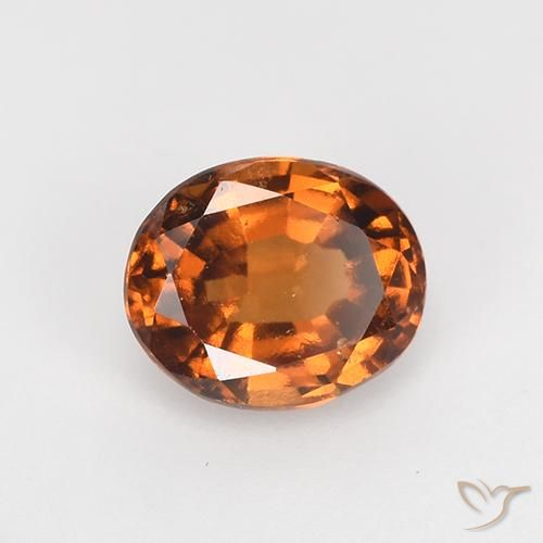 1.26 ct Orange Hessonite Garnet Stone, Natural Hessonite Garnet in Oval Facet Shape for Sale