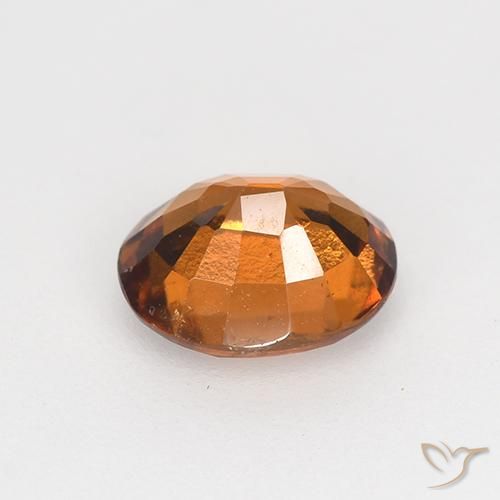 Hessonite Garnet Gemstone in 7.2 x 6 mm Size for Sale, Hessonite Garnet Stone in Deep Orange Color