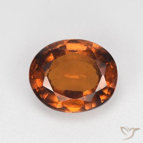 1.49ct Natural Amber Orange Hessonite Garnet, Oval, VVS-VS