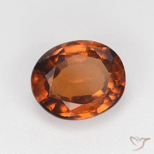 1.49 ct Orange Hessonite Garnet Stone, Natural Hessonite Garnet in Oval Facet Shape for Sale