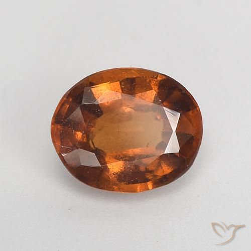 1.45 ct Orange Hessonite Garnet Stone, Natural Hessonite Garnet in Oval Facet Shape for Sale
