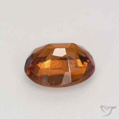 Hessonite Garnet Gemstone in 7.6 x 6.3 mm Size for Sale, Hessonite Garnet Stone in Deep Orange Color