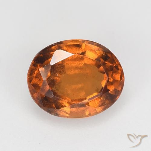 1.74ct Natural Deep Orange Hessonite Garnet, Oval, VS