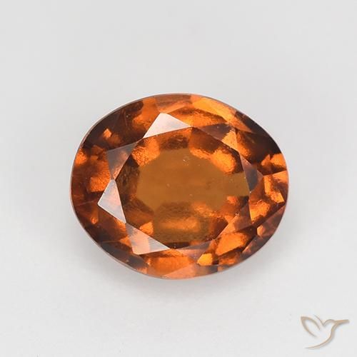 1.55ct Natural Medium-Dark Orange Hessonite Garnet, Oval, VS