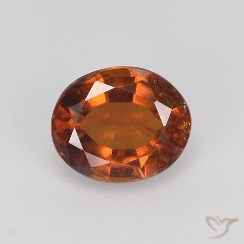 2.04ct Natural Deep Orange Hessonite Garnet, Oval, VS