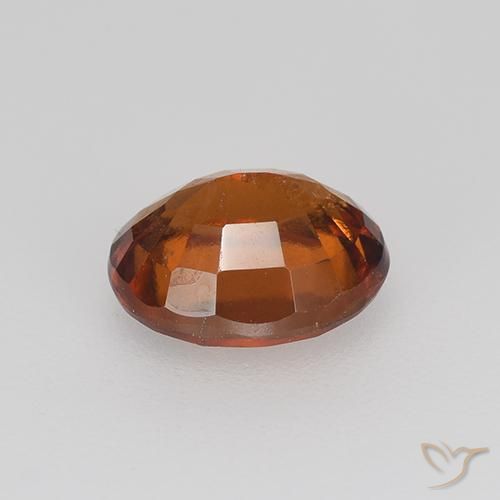 Hessonite Garnet Gemstone in 8.3 x 6.8 mm Size for Sale, Hessonite Garnet Stone in Deep Orange Color