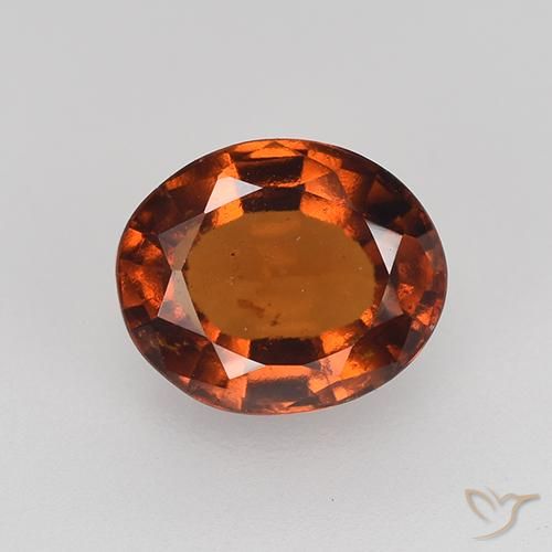 2.36ct Natural Amber Orange Hessonite Garnet, Oval, VS