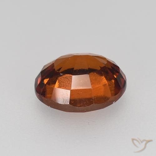 Hessonite Garnet Gemstone in 8.6 x 7.2 mm Size for Sale, Hessonite Garnet Stone in Amber Orange Color