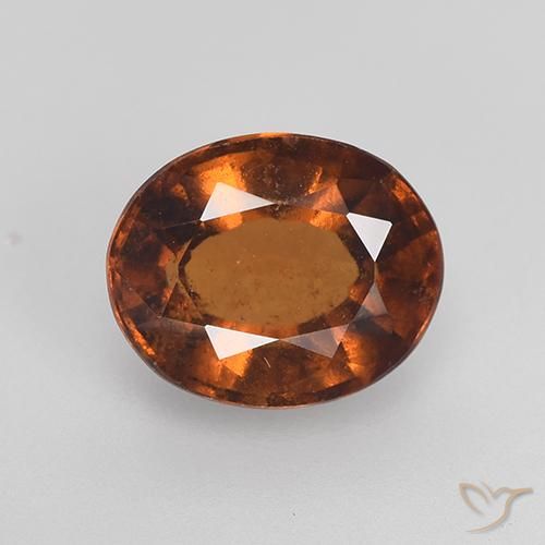 Granate Hesonita Marrón Forma ovalada de 2.28 ct de Sri Lanka, dimensión 8,8 x 7,2mm, piedra preciosa natural No tratado, claridad vs-si, Granate Hesonita de 1 pieza en color Marrón naranja, dureza Mohs de 6.5 - 7.5 Adecuado para joyas de uso diario, Photo A