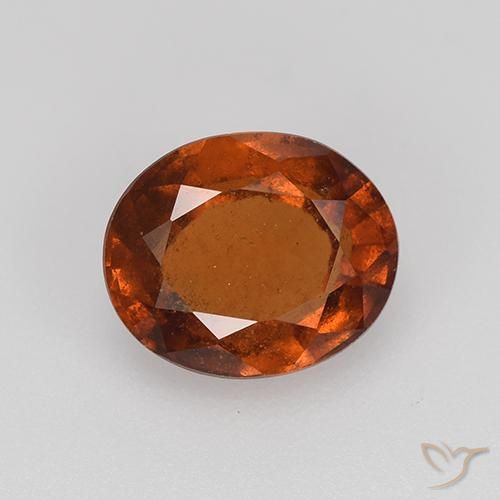 2.44ct Natural Reddish Orange Hessonite Garnet, Oval, VS-SI