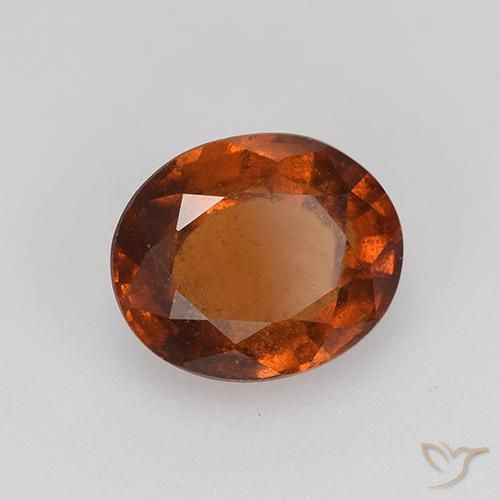 2.44 ct Orange Hessonite Garnet Stone, Natural Hessonite Garnet in Oval Facet Shape for Sale