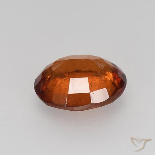 Hessonite Garnet Gemstone in 9.2 x 7.7 mm Size for Sale, Hessonite Garnet Stone in Reddish Orange Color