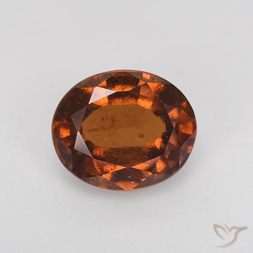 2.43ct Natural Amber Orange Hessonite Garnet, Oval, VS-SI