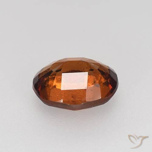 Hessonite Garnet Gemstone in 9 x 7.5 mm Size for Sale, Hessonite Garnet Stone in Amber Orange Color