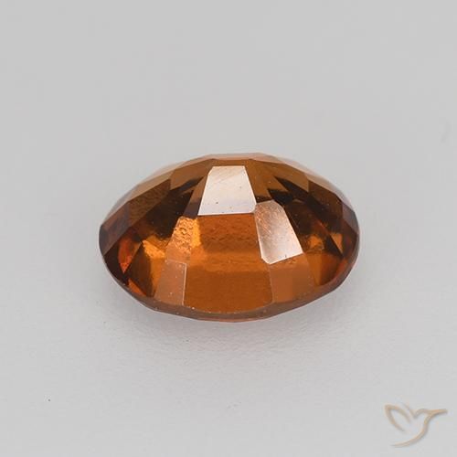 Hessonite Garnet Gemstone in 8 x 6.6 mm Size for Sale, Hessonite Garnet Stone in Deep Orange Color