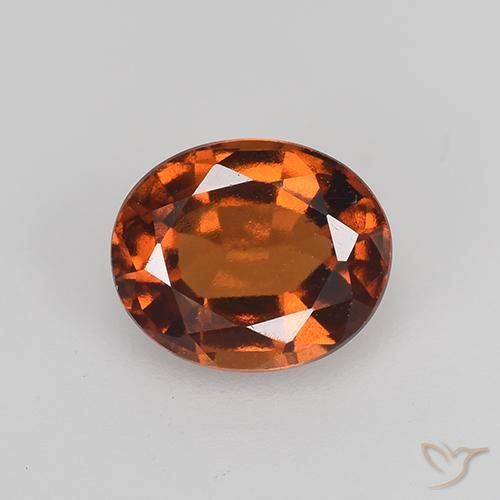 1.83ct Natural Amber Orange Hessonite Garnet, Oval, VVS-VS