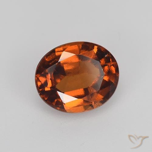 1.83 ct Orange Hessonite Garnet Stone, Natural Hessonite Garnet in Oval Facet Shape for Sale