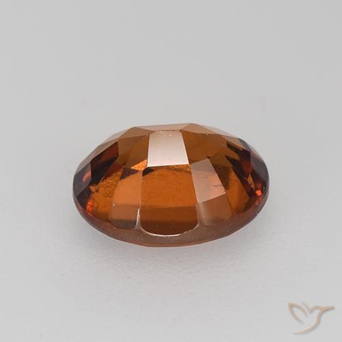 Hessonite Garnet Gemstone in 8.1 x 6.7 mm Size for Sale, Hessonite Garnet Stone in Amber Orange Color