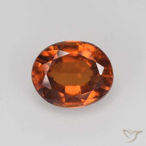 1.86ct Natural Amber Orange Hessonite Garnet, Oval, VVS-VS