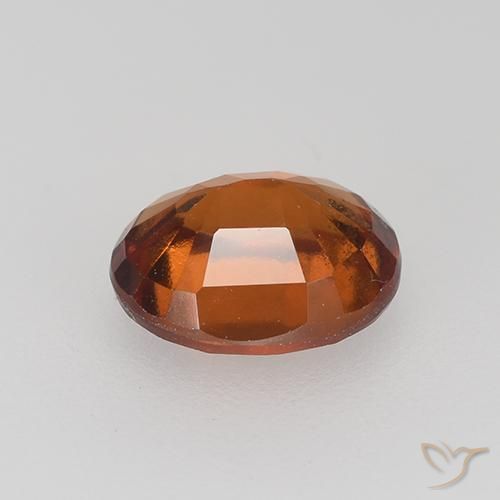 Hessonite Garnet Gemstone in 8 x 6.5 mm Size for Sale, Hessonite Garnet Stone in Amber Orange Color