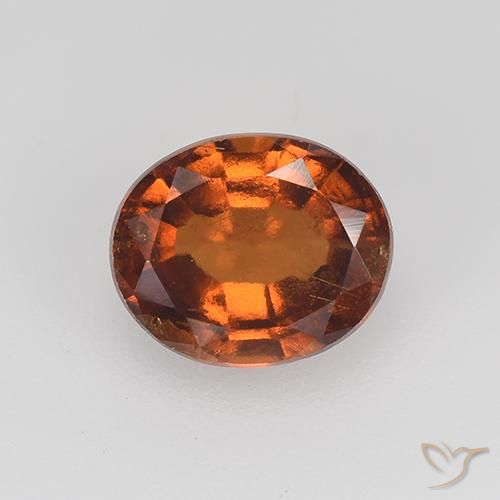 1.90ct Natural Dark Orange Hessonite Garnet, Oval, VS-SI