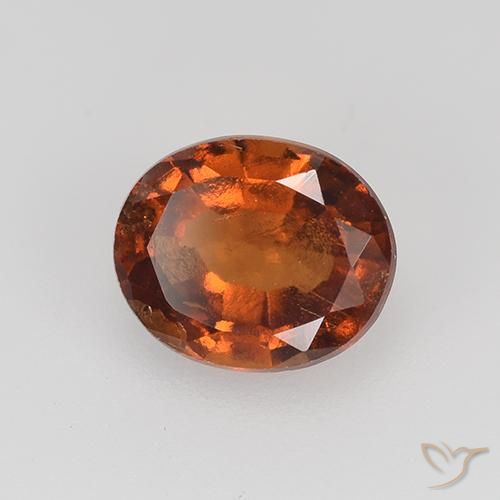 1.90 ct Orange Hessonite Garnet Stone, Natural Hessonite Garnet in Oval Facet Shape for Sale