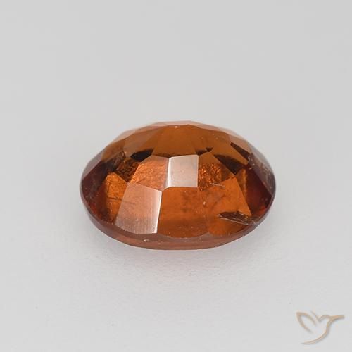 Hessonite Garnet Gemstone in 8.1 x 6.7 mm Size for Sale, Hessonite Garnet Stone in Dark Orange Color