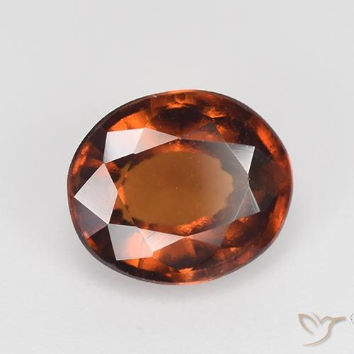 2.87 ct Orange Hessonite Garnet Stone, Natural Hessonite Garnet in Oval Facet Shape for Sale