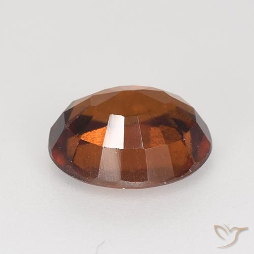 Hessonite Garnet Gemstone in 9.4 x 8 mm Size for Sale, Hessonite Garnet Stone in Reddish Orange Color