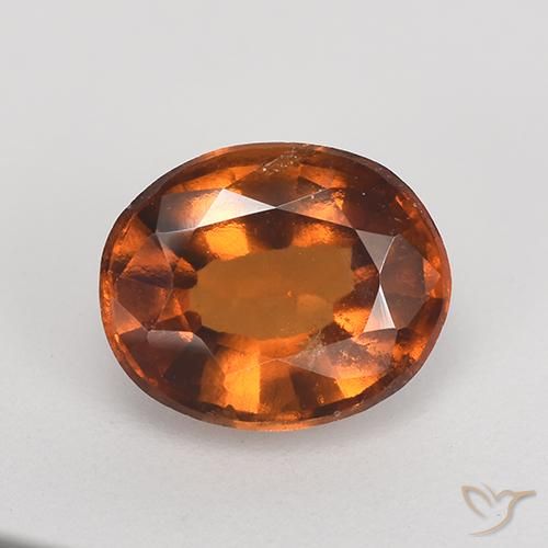 2.09ct Natural Reddish Orange Hessonite Garnet, Oval, VS-SI