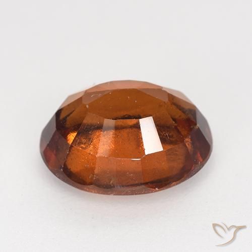 Hessonite Garnet Gemstone in 9 x 7.5 mm Size for Sale, Hessonite Garnet Stone in Amber Orange Color