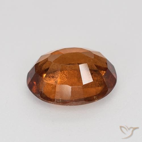 Hessonite Garnet Gemstone in 8 x 6.7 mm Size for Sale, Hessonite Garnet Stone in Reddish Orange Color
