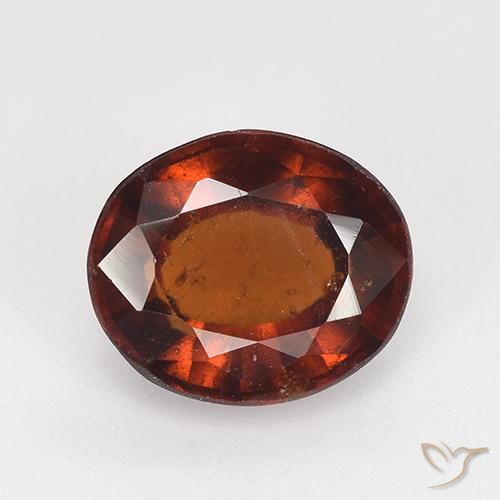 2.44ct Natural Dark Red Hessonite Garnet, Oval, VS-SI
