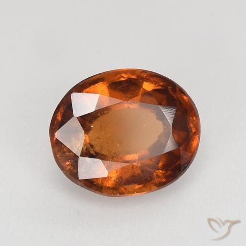 1.76ct Natural Amber Orange Hessonite Garnet, Oval, VS-SI