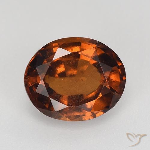 2.33ct Natural Reddish Orange Hessonite Garnet, Oval, VS-SI