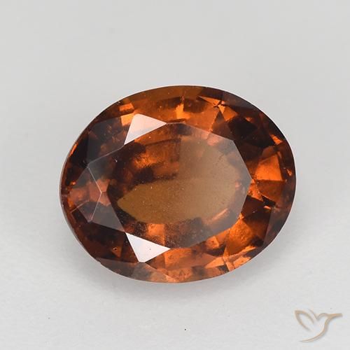 2.33 ct Orange Hessonite Garnet Stone, Natural Hessonite Garnet in Oval Facet Shape for Sale