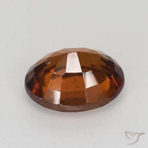 Hessonite Garnet Gemstone in 9 x 7 mm (calibrated) Size for Sale, Hessonite Garnet Stone in Reddish Orange Color