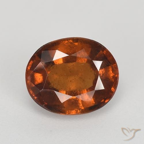 2.21ct Natural Amber Orange Hessonite Garnet, Oval, VS-SI