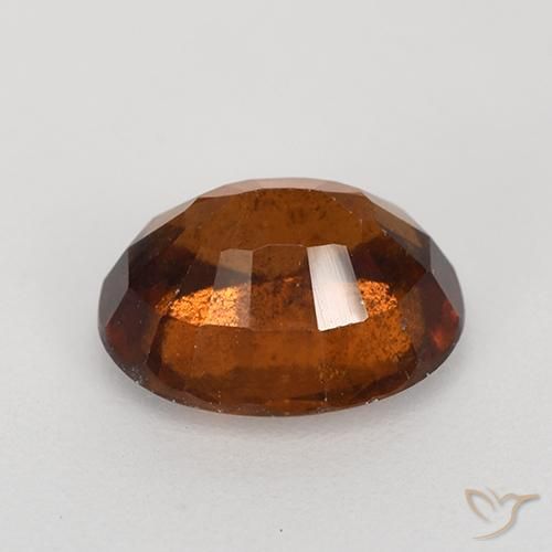 Hessonite Garnet Gemstone in 8.6 x 7.2 mm Size for Sale, Hessonite Garnet Stone in Amber Orange Color