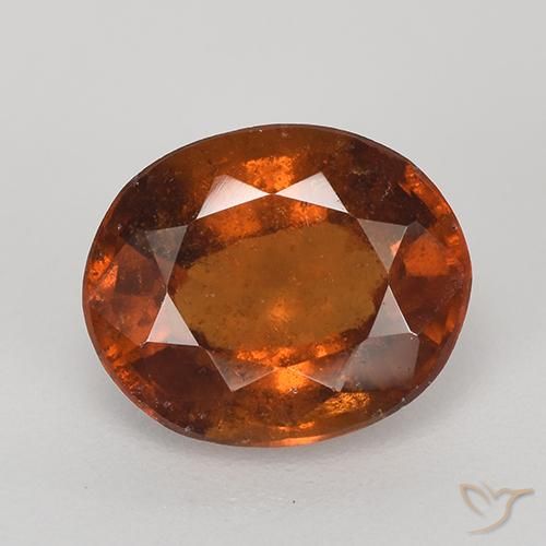 2.73ct Natural Deep Orange Hessonite Garnet, Oval, VS-SI